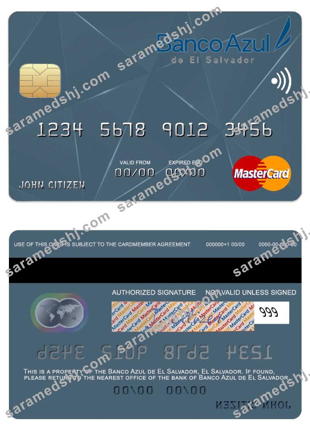 El Salvador Banco Azul de El Salvador mastercard